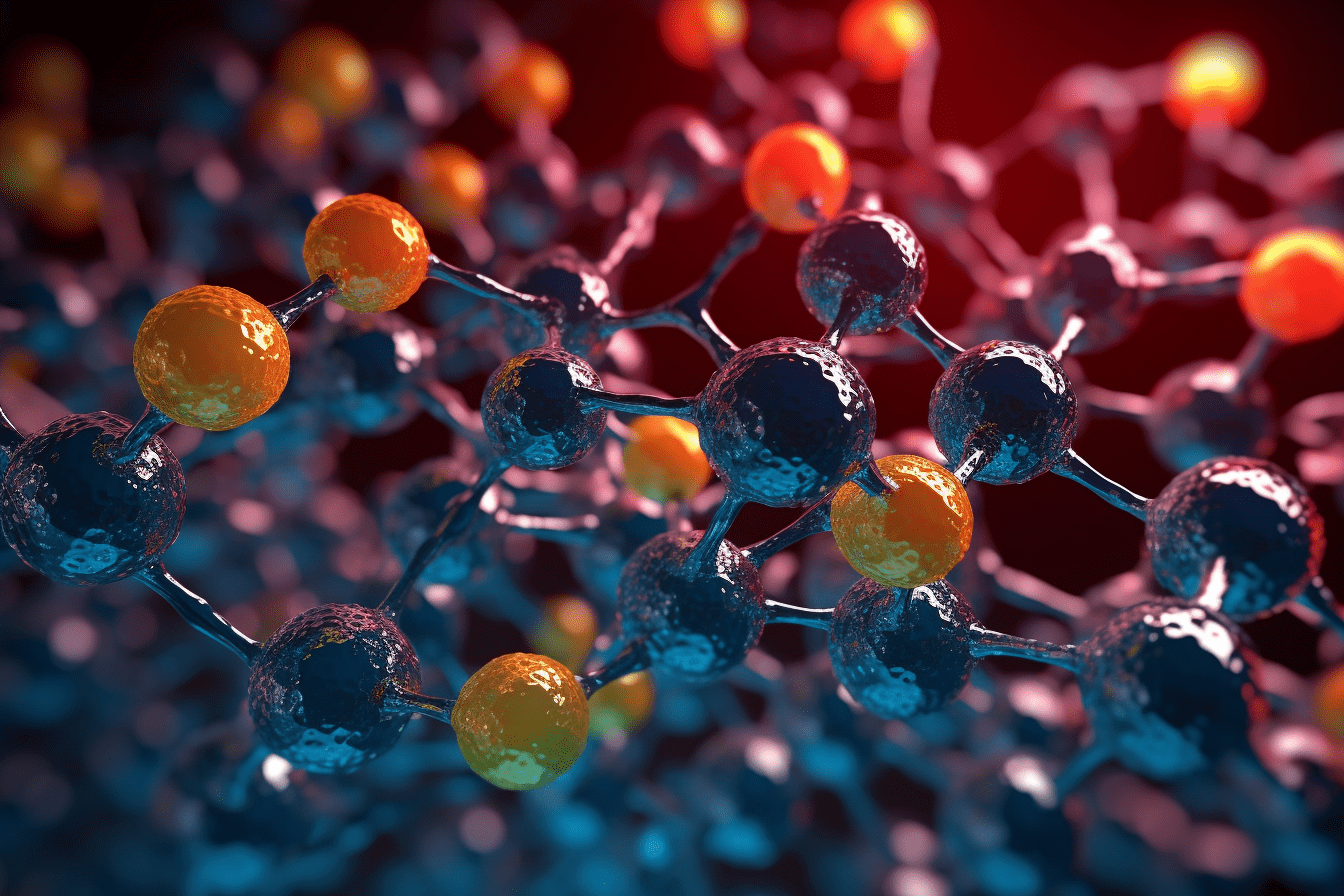 3d render of molecules