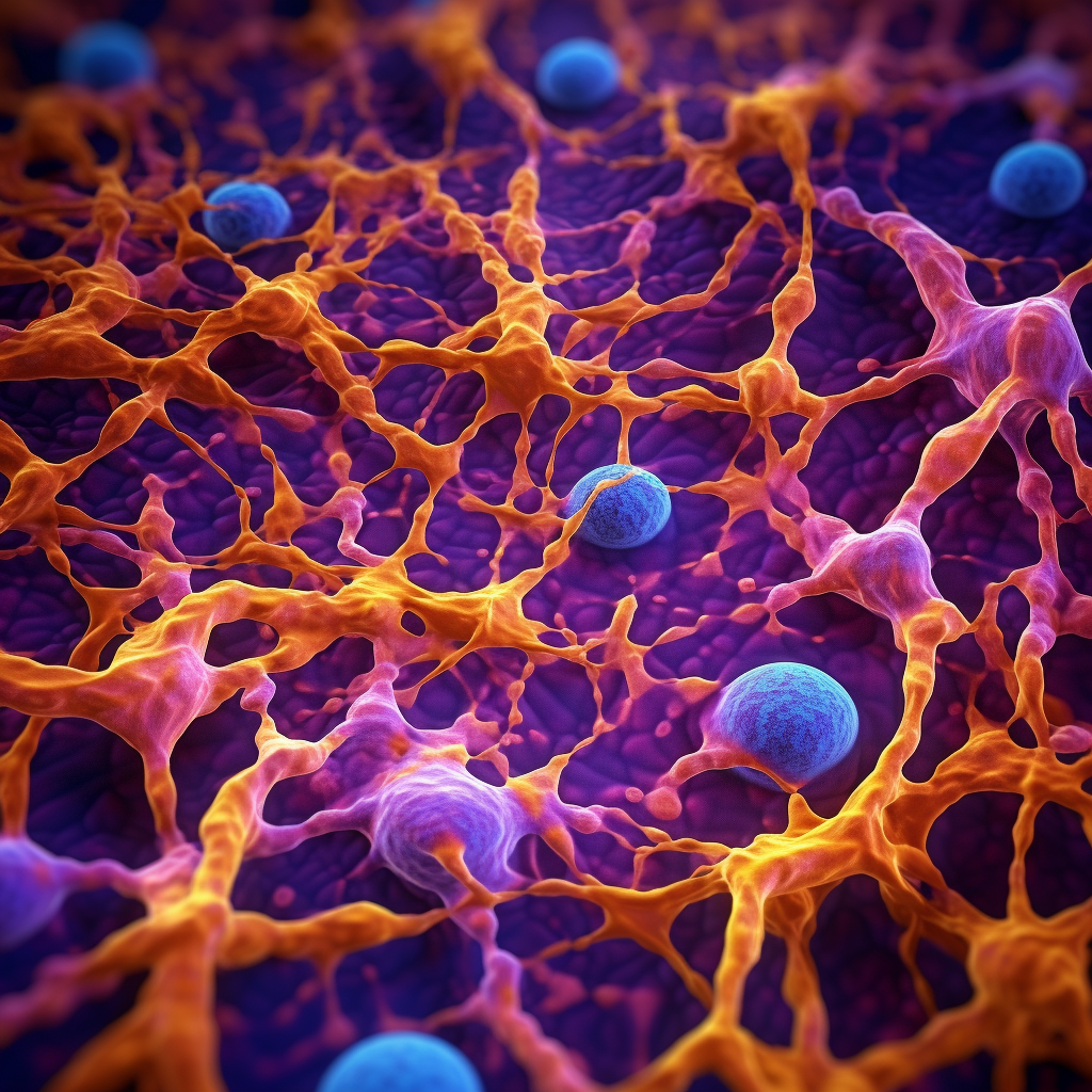 Microscopic image of nerve cells